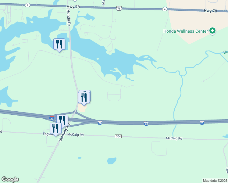 map of restaurants, bars, coffee shops, grocery stores, and more near 474 Clear Springs Road in Lincoln