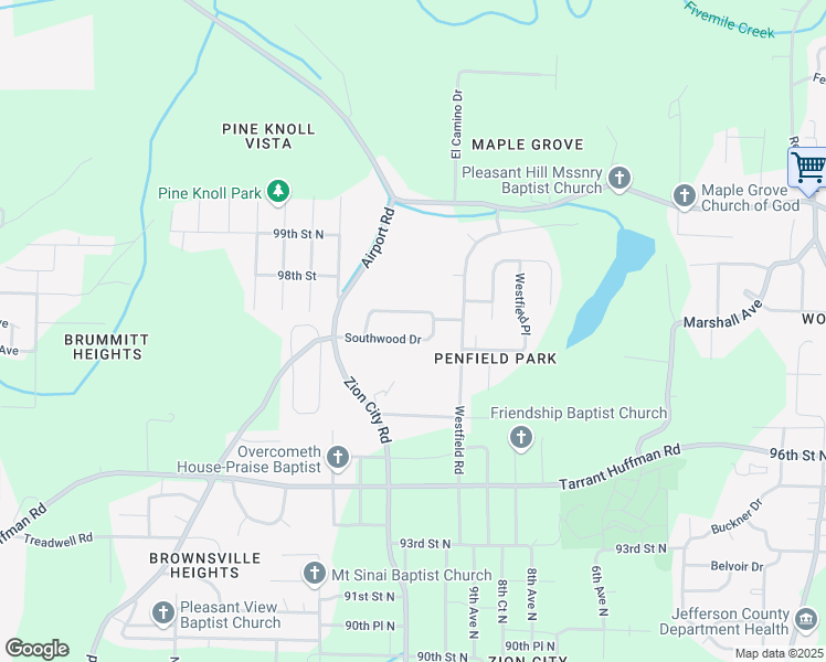 map of restaurants, bars, coffee shops, grocery stores, and more near 1044 Southwood Drive in Birmingham