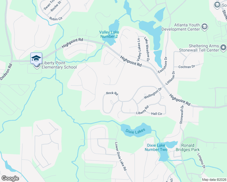 map of restaurants, bars, coffee shops, grocery stores, and more near 5743 Rock Road in Union City