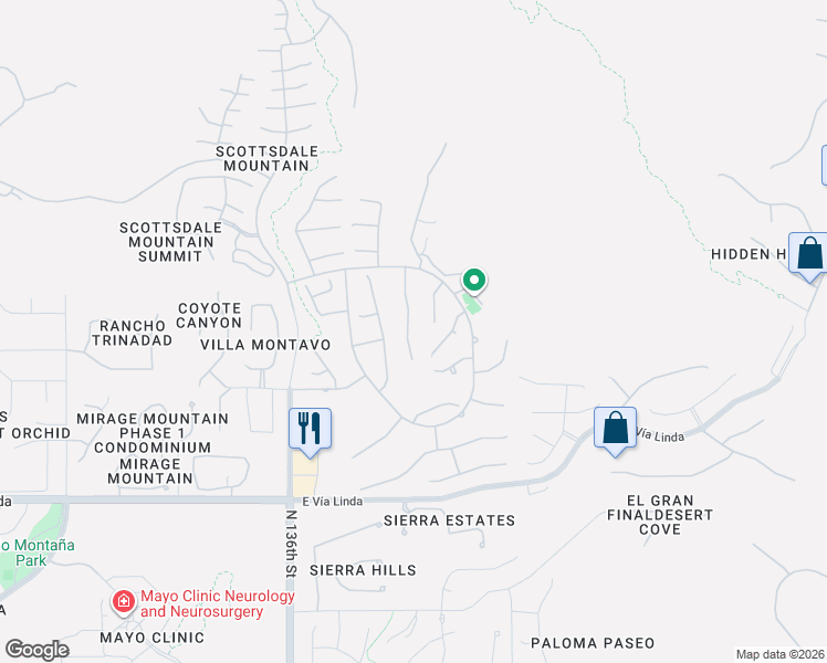 map of restaurants, bars, coffee shops, grocery stores, and more near 12070 North 138th Street in Scottsdale