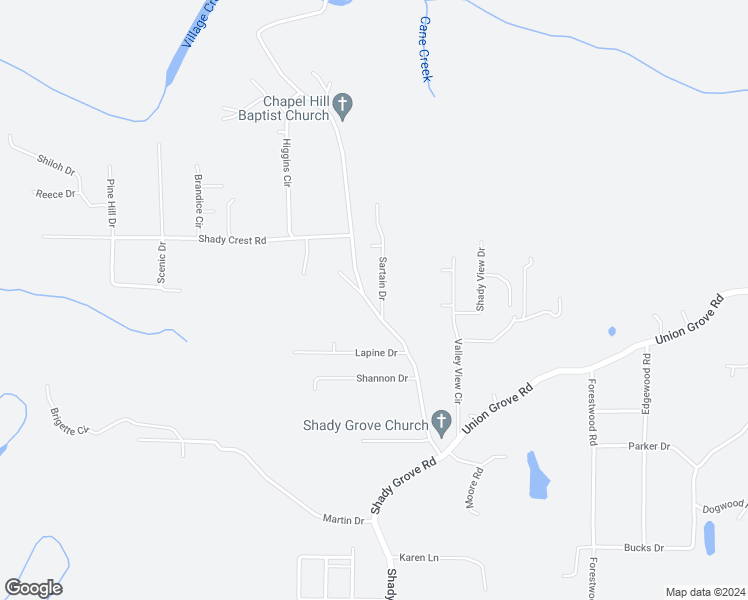 map of restaurants, bars, coffee shops, grocery stores, and more near 2919 Woodruff Mill Road in Adamsville