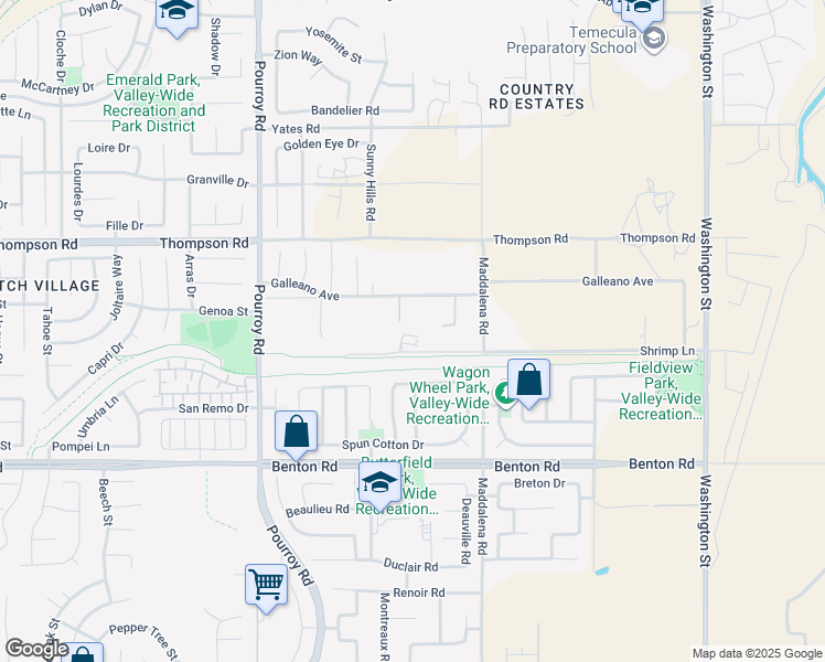 map of restaurants, bars, coffee shops, grocery stores, and more near 32390 Shrimp Lane in Winchester