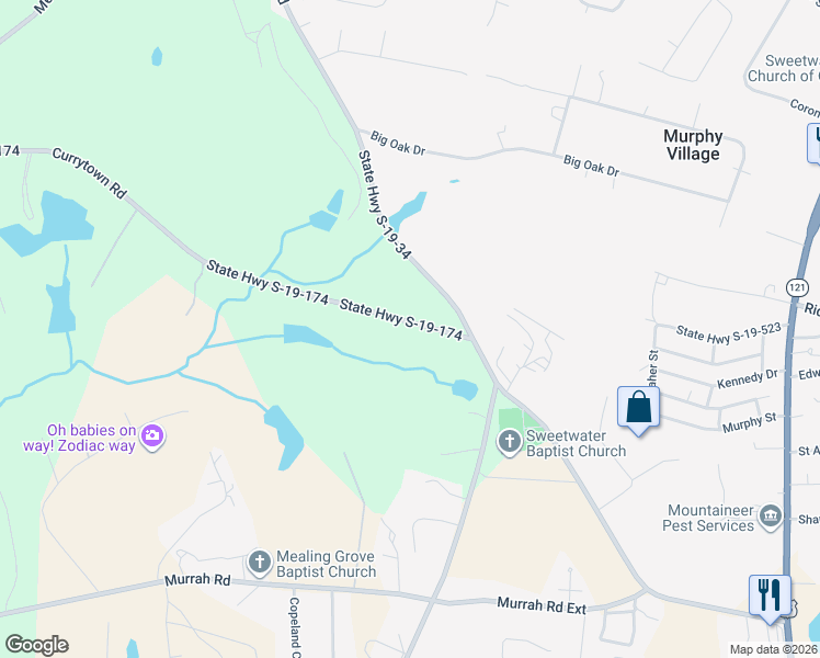 map of restaurants, bars, coffee shops, grocery stores, and more near 175 Currytown Road in North Augusta