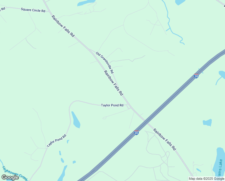 map of restaurants, bars, coffee shops, grocery stores, and more near 699 Rainbow Falls Road in Graniteville
