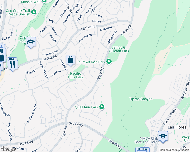 map of restaurants, bars, coffee shops, grocery stores, and more near 4 Chesterfield in Mission Viejo