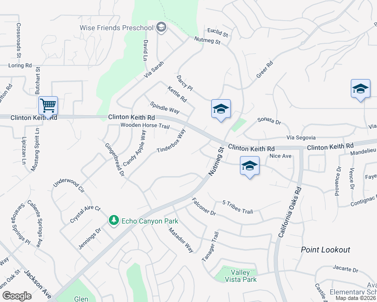 map of restaurants, bars, coffee shops, grocery stores, and more near 39763 Ashland Way in Murrieta