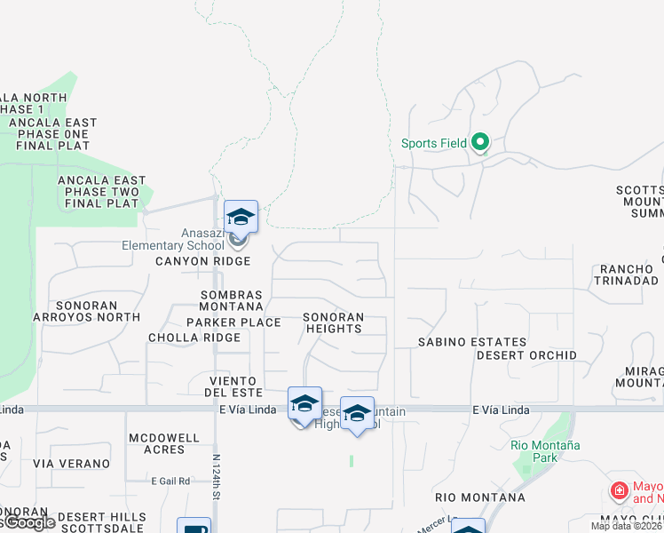 map of restaurants, bars, coffee shops, grocery stores, and more near 12653 East Laurel Lane in Scottsdale