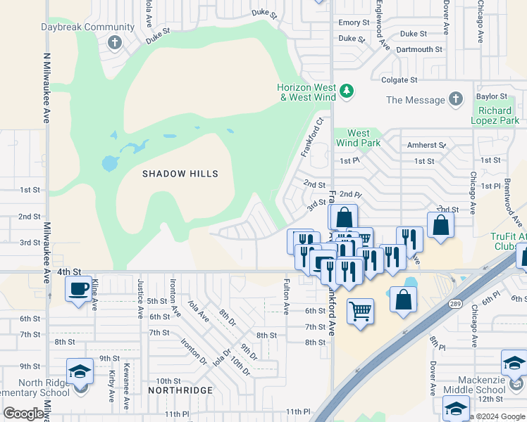 map of restaurants, bars, coffee shops, grocery stores, and more near 204A Grover Avenue in Lubbock