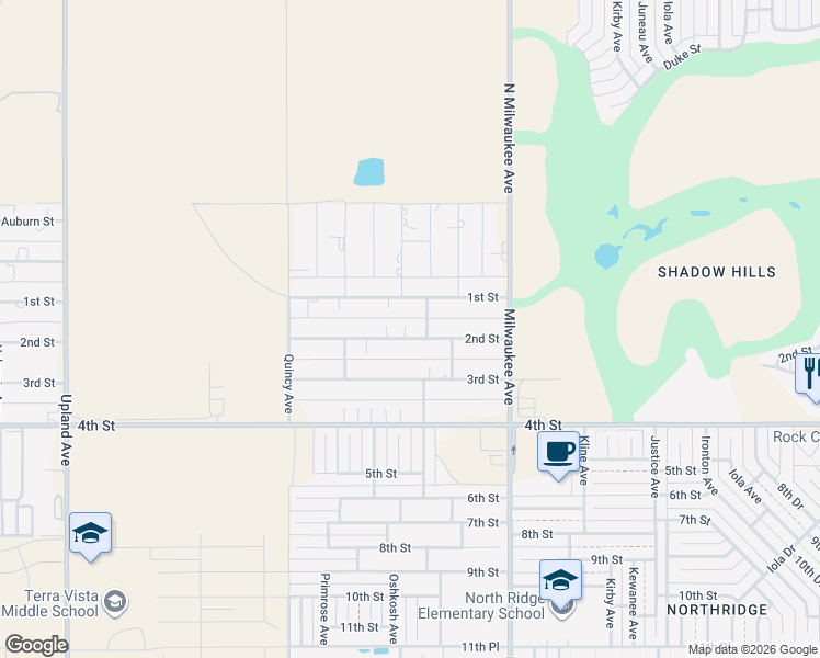 map of restaurants, bars, coffee shops, grocery stores, and more near 6704 2nd Street in Lubbock