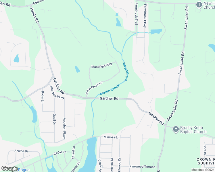 map of restaurants, bars, coffee shops, grocery stores, and more near 130 Johns Creek Lane in Stockbridge