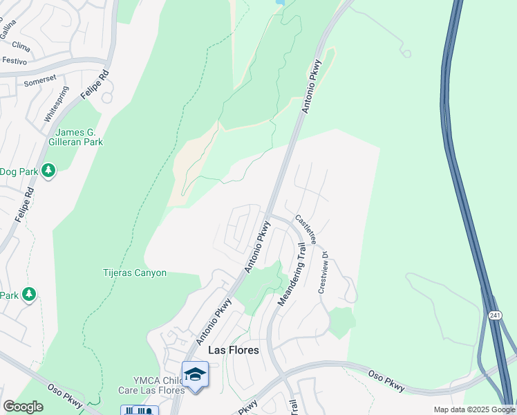 map of restaurants, bars, coffee shops, grocery stores, and more near 2 Acorn Ridge in Rancho Santa Margarita
