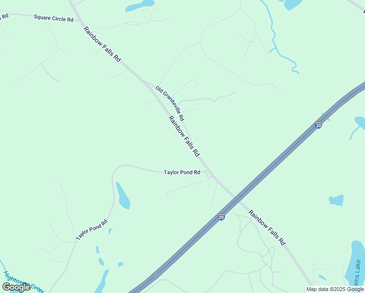 map of restaurants, bars, coffee shops, grocery stores, and more near 699 Rainbow Falls Road in Graniteville