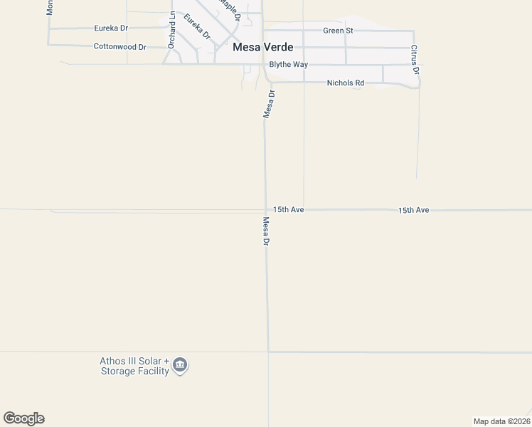 map of restaurants, bars, coffee shops, grocery stores, and more near Mesa Drive in Blythe