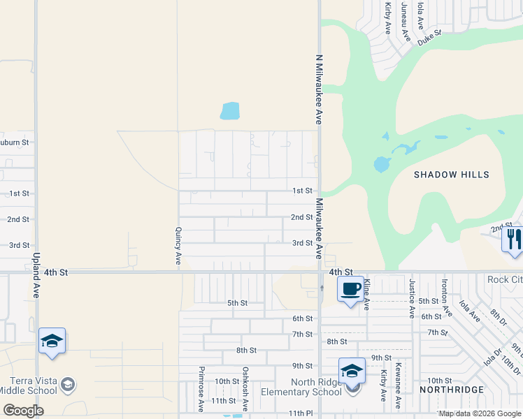 map of restaurants, bars, coffee shops, grocery stores, and more near 6704 2nd Street in Lubbock