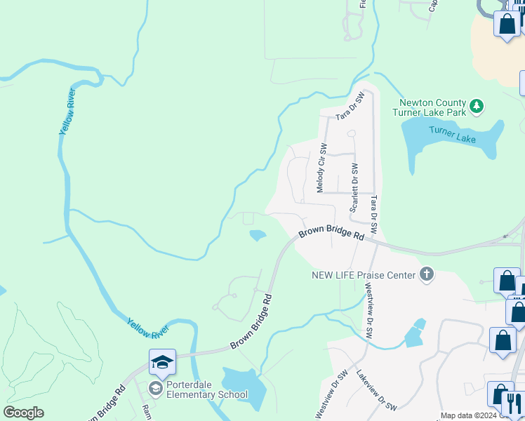 map of restaurants, bars, coffee shops, grocery stores, and more near 11112 Benton Woods Drive in Covington