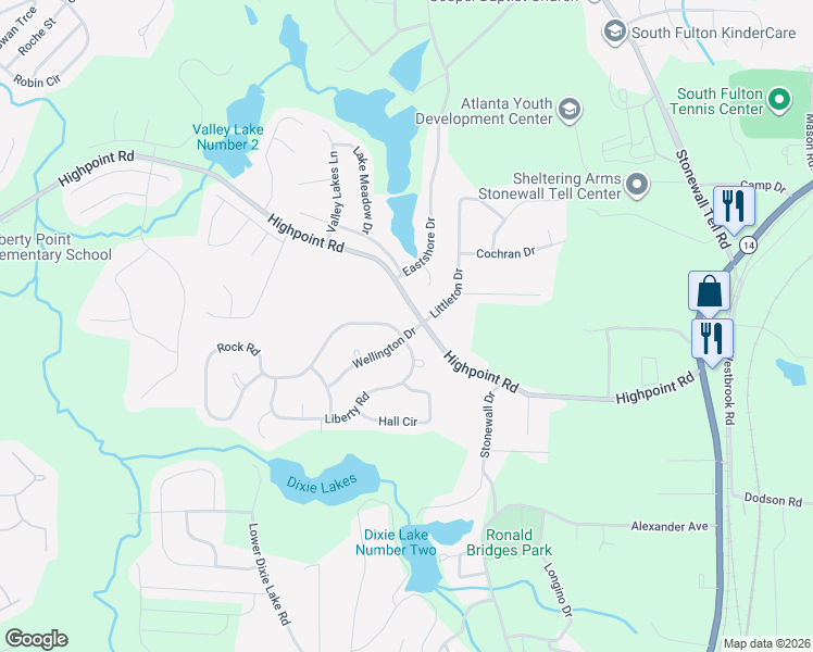 map of restaurants, bars, coffee shops, grocery stores, and more near 6203 Wellington Drive in Union City