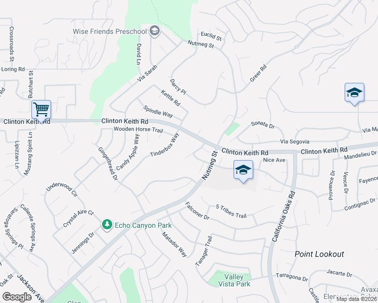 map of restaurants, bars, coffee shops, grocery stores, and more near 39763 Ashland Way in Murrieta