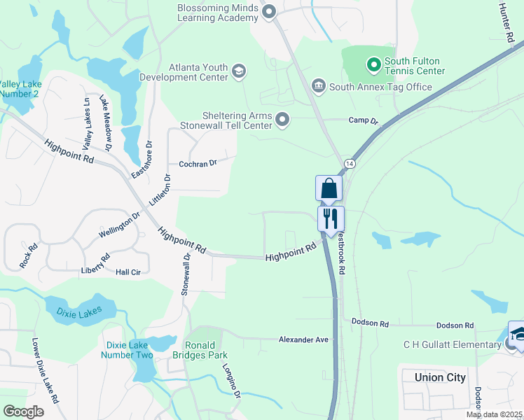 map of restaurants, bars, coffee shops, grocery stores, and more near 5029 Cottage Grove Place in Union City