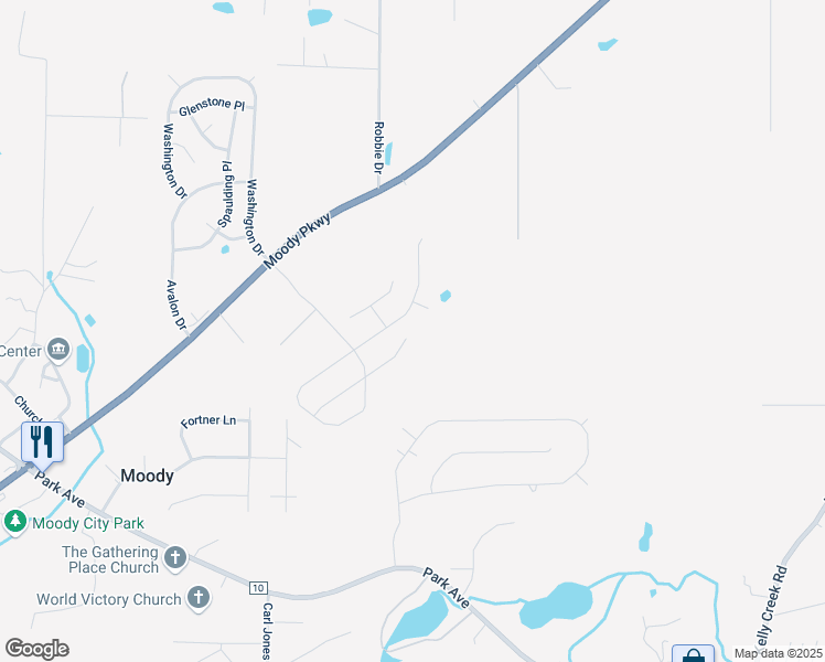 map of restaurants, bars, coffee shops, grocery stores, and more near 4136 Gardenia Lane in Moody