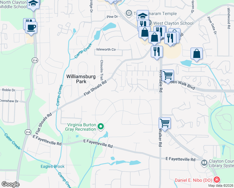 map of restaurants, bars, coffee shops, grocery stores, and more near 1386 Highgrove Way in Atlanta