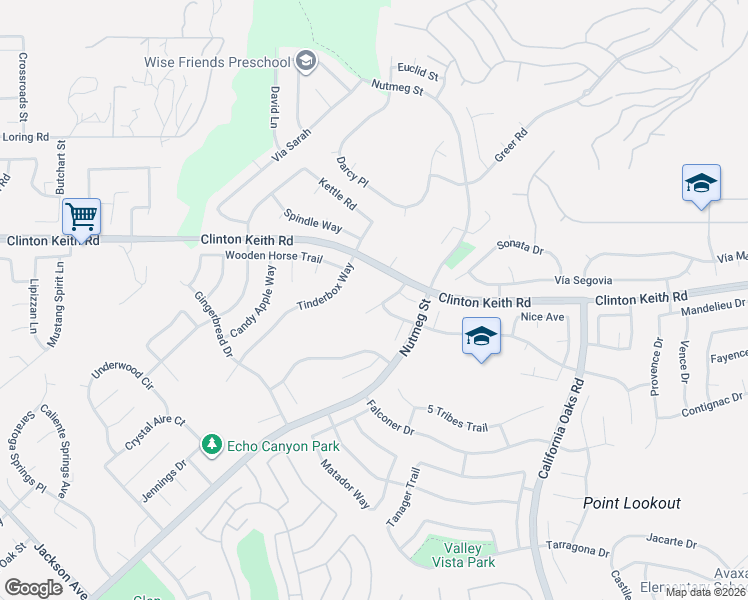 map of restaurants, bars, coffee shops, grocery stores, and more near 39763 Ashland Way in Murrieta