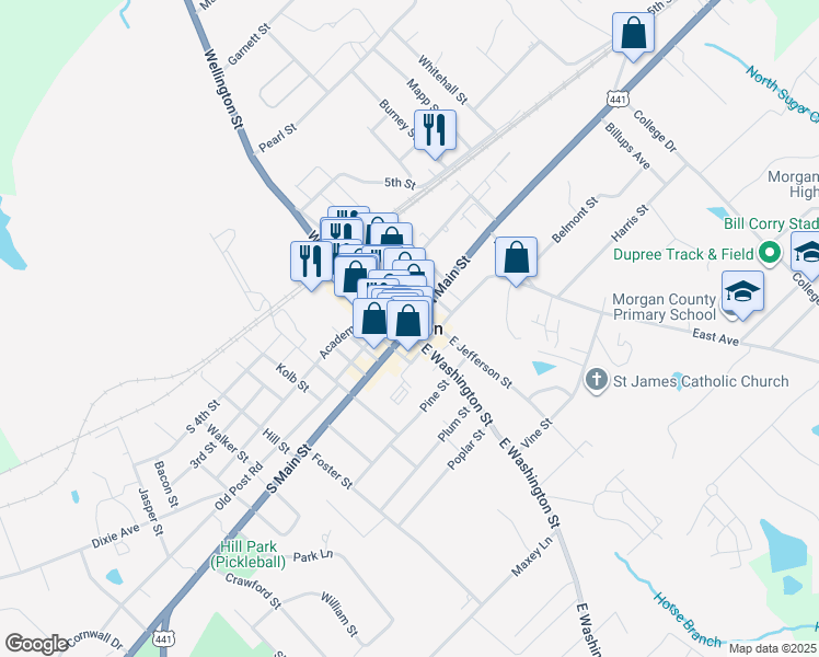 map of restaurants, bars, coffee shops, grocery stores, and more near in Madison