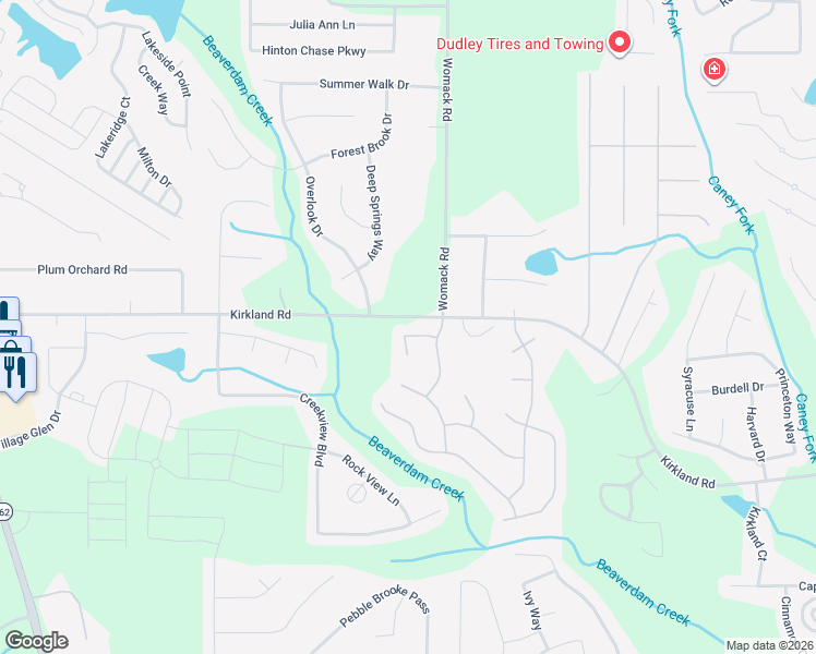 map of restaurants, bars, coffee shops, grocery stores, and more near 20 Cold Springs Court in Covington