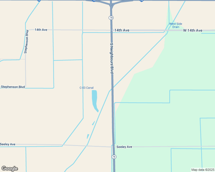 map of restaurants, bars, coffee shops, grocery stores, and more near 14983 South Neighbours Boulevard in Blythe