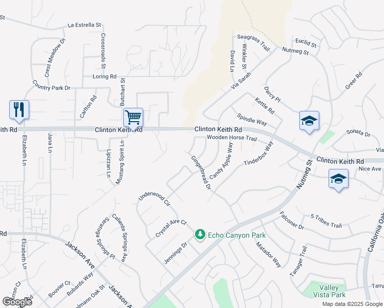 map of restaurants, bars, coffee shops, grocery stores, and more near 39984 Spicewood Avenue in Murrieta