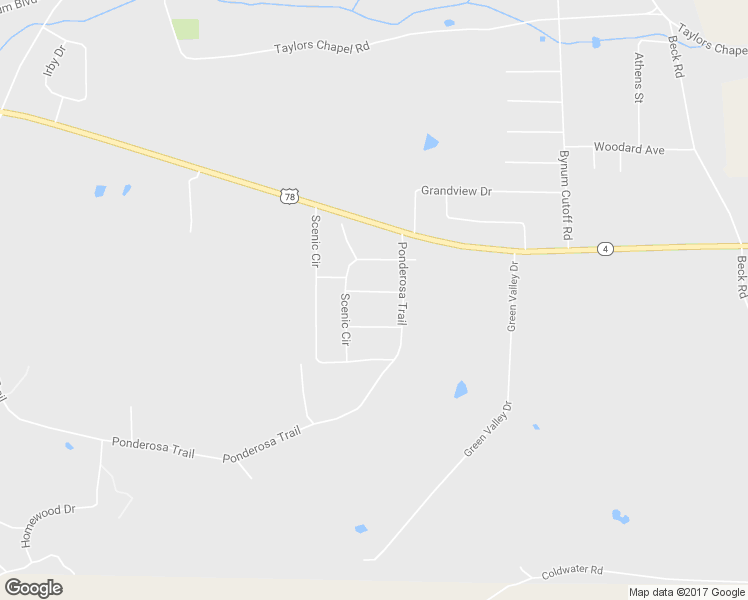 map of restaurants, bars, coffee shops, grocery stores, and more near 68 Sundale Drive in Eastaboga