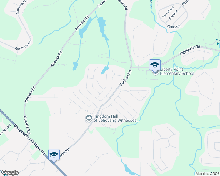 map of restaurants, bars, coffee shops, grocery stores, and more near 425 Lake Ridge Lane in Fairburn