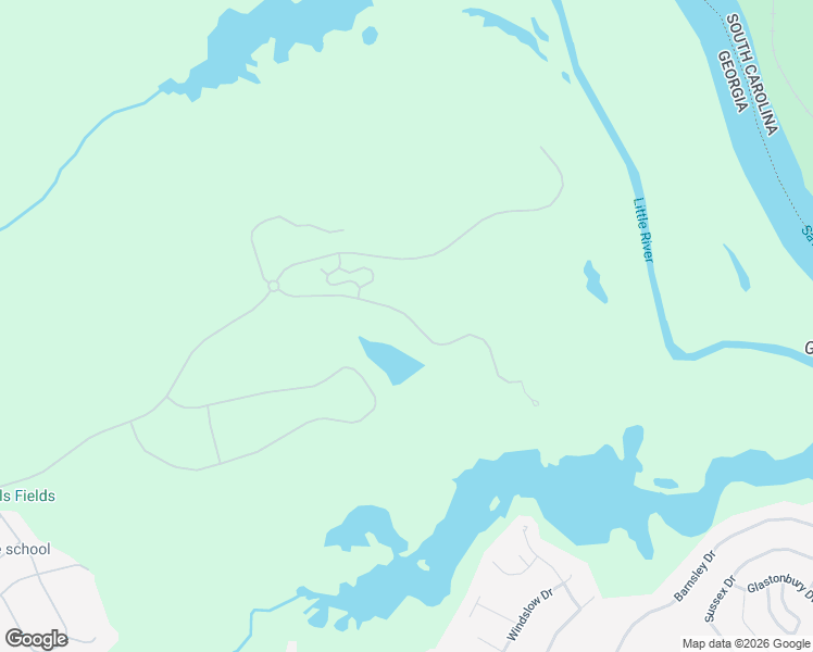 map of restaurants, bars, coffee shops, grocery stores, and more near 34 Champions Parkway in Evans