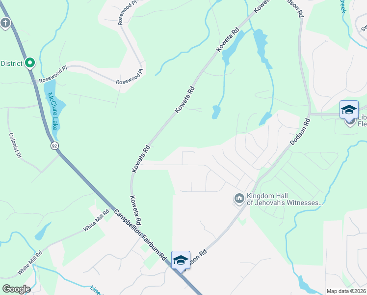 map of restaurants, bars, coffee shops, grocery stores, and more near 620 Stream Court in Fairburn
