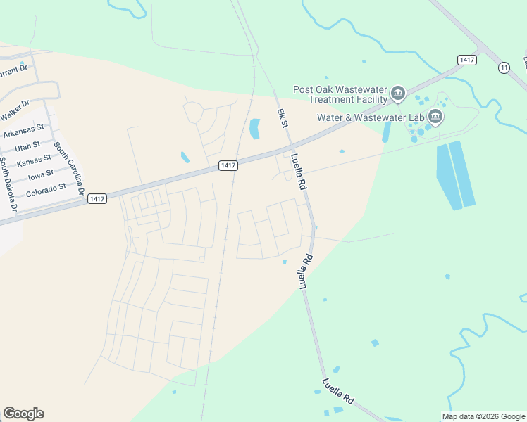 map of restaurants, bars, coffee shops, grocery stores, and more near 1306 Farm to Market Road 1417 in Sherman