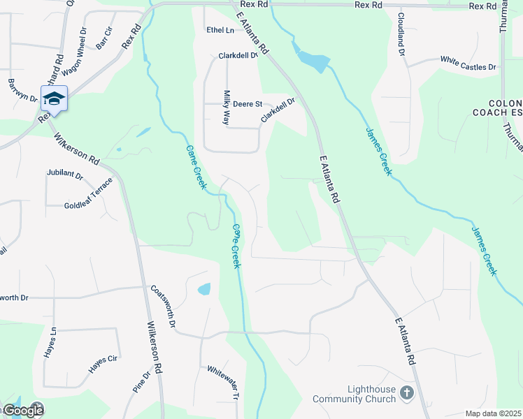 map of restaurants, bars, coffee shops, grocery stores, and more near 164 Stokes Drive in Stockbridge