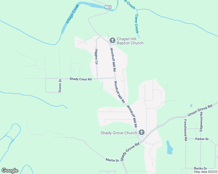 map of restaurants, bars, coffee shops, grocery stores, and more near 5036 Godfrey Road in Adamsville