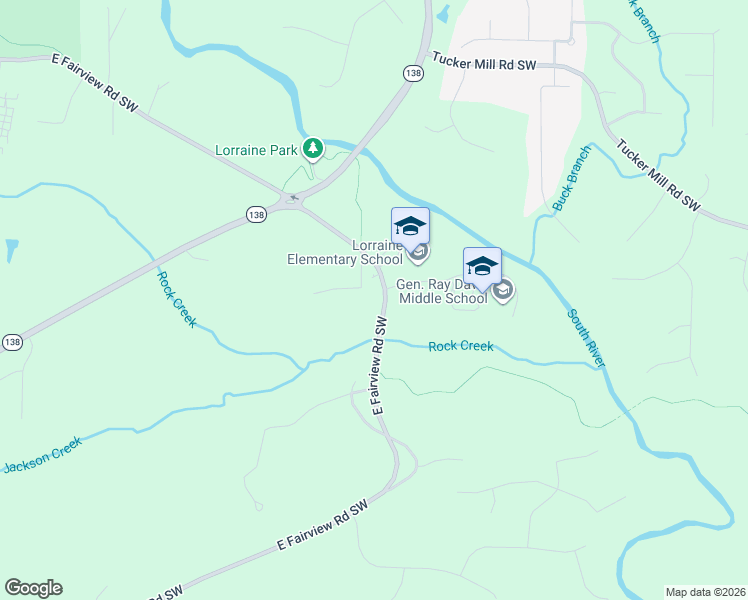 map of restaurants, bars, coffee shops, grocery stores, and more near 3400 East Fairview Road Southwest in Stockbridge