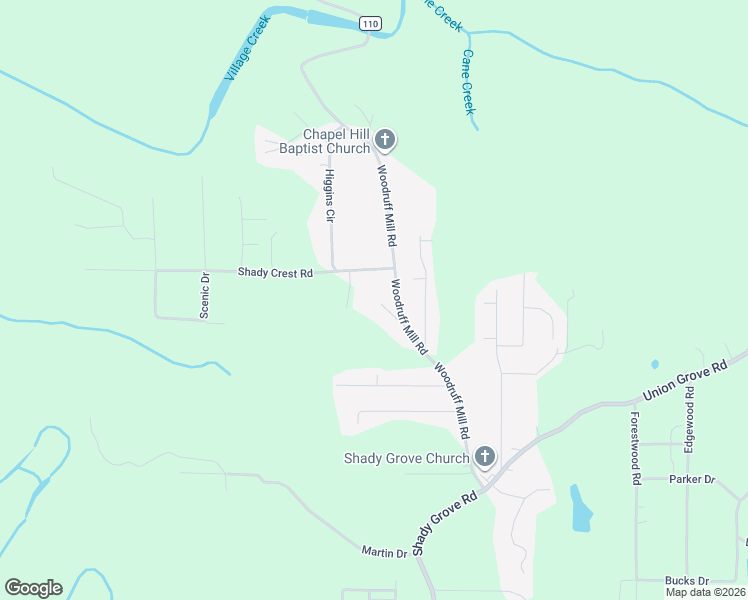 map of restaurants, bars, coffee shops, grocery stores, and more near 2968 Woodruff Mill Road in Adamsville