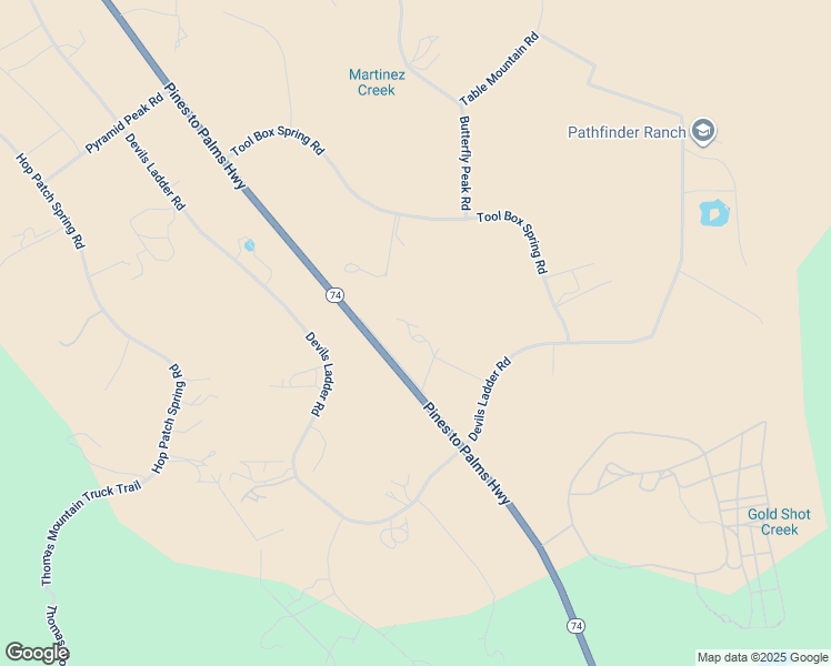 map of restaurants, bars, coffee shops, grocery stores, and more near 61072 Devils Ladder Road in Mountain Center