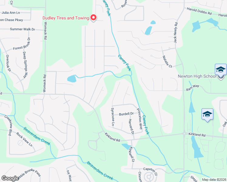 map of restaurants, bars, coffee shops, grocery stores, and more near 185 Syracuse Lane in Covington