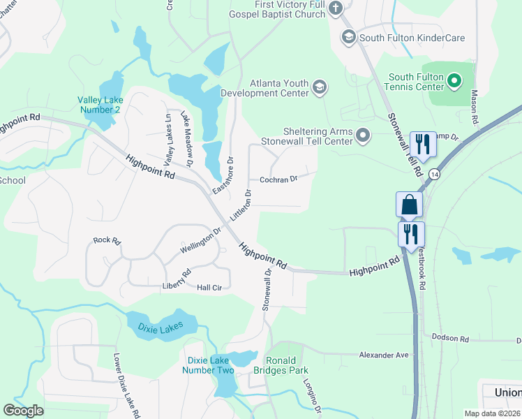 map of restaurants, bars, coffee shops, grocery stores, and more near 6160 Tucker Lane in Union City