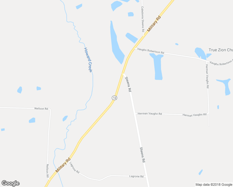 map of restaurants, bars, coffee shops, grocery stores, and more near 9621 Military Road in Steens