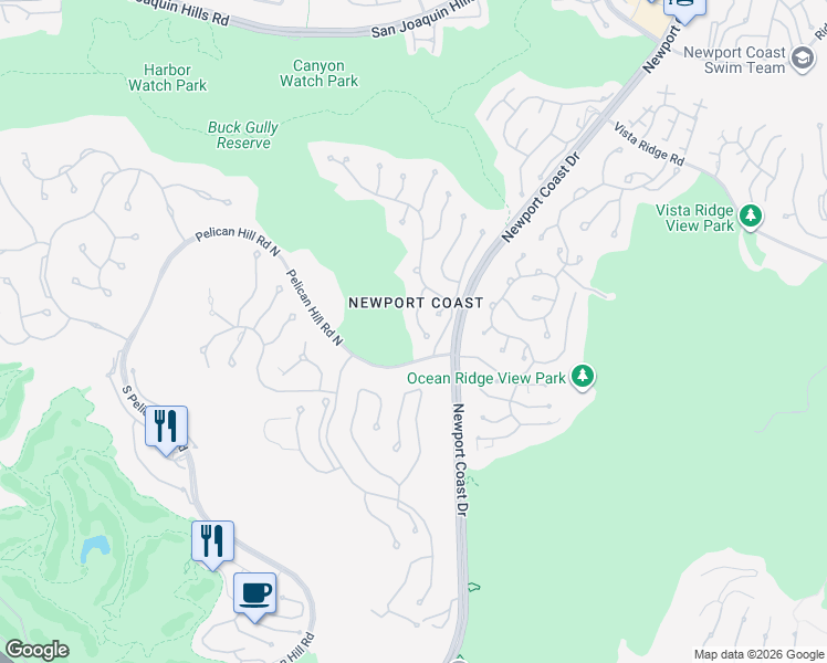 map of restaurants, bars, coffee shops, grocery stores, and more near 17 Via Palladio in Newport Beach
