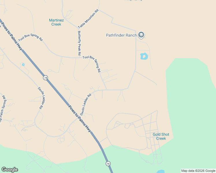 map of restaurants, bars, coffee shops, grocery stores, and more near 61380 Devils Ladder Road in Mountain Center