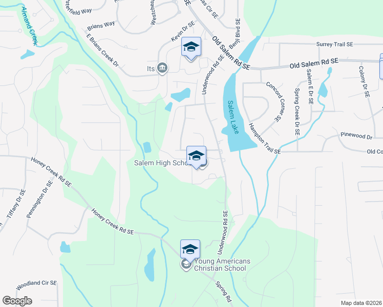 map of restaurants, bars, coffee shops, grocery stores, and more near 3472 Salem Mill Trail Southeast in Conyers