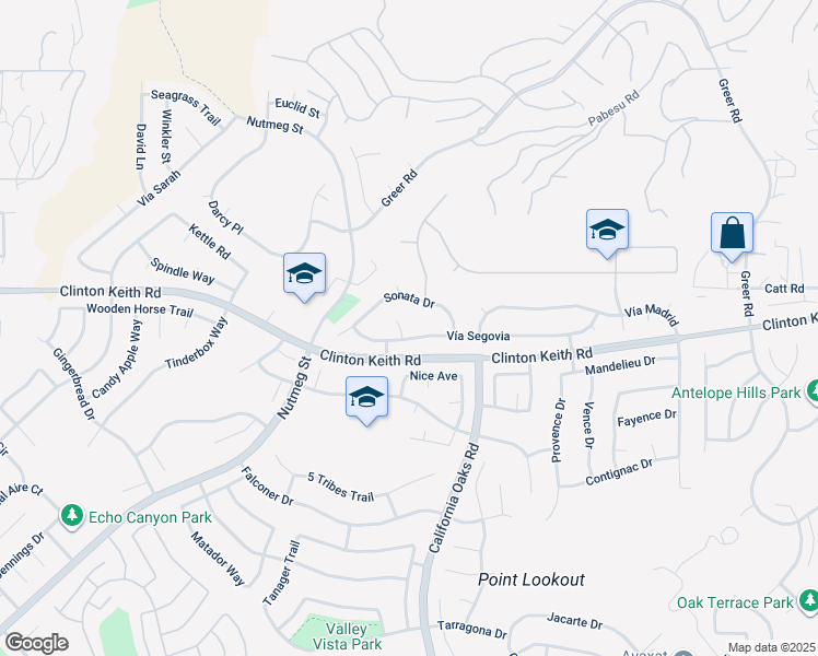 map of restaurants, bars, coffee shops, grocery stores, and more near 36038 Ravello Court in Murrieta