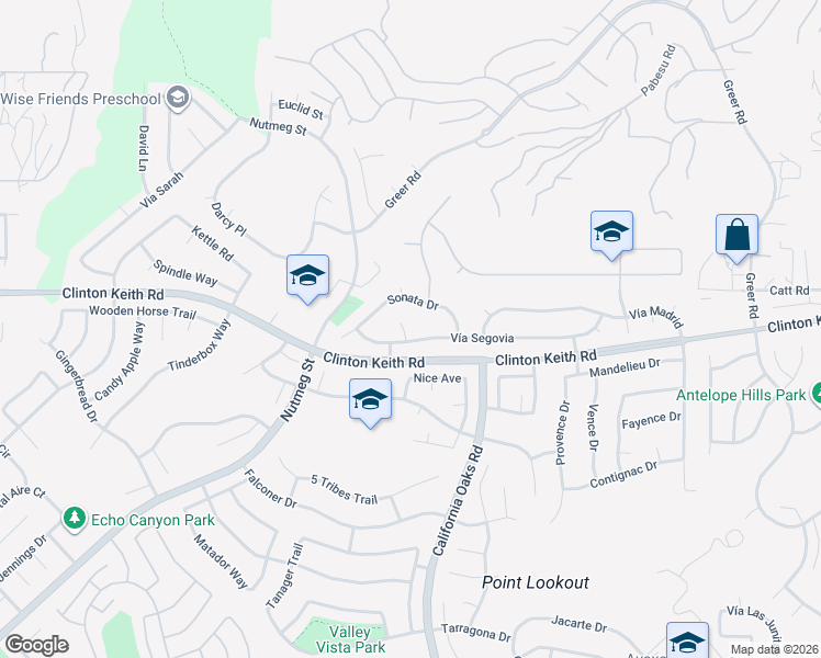 map of restaurants, bars, coffee shops, grocery stores, and more near 36038 Ravello Court in Murrieta