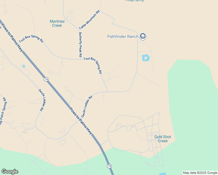 map of restaurants, bars, coffee shops, grocery stores, and more near 61380 Devils Ladder Road in Mountain Center