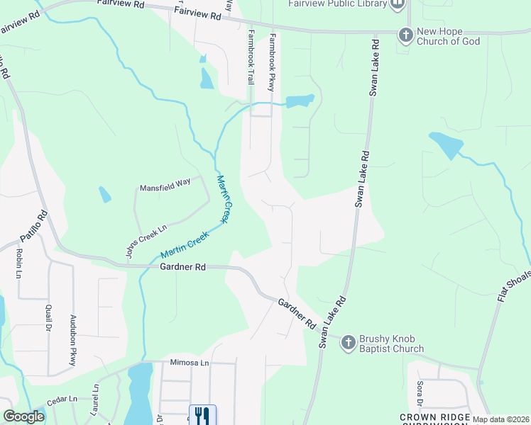 map of restaurants, bars, coffee shops, grocery stores, and more near 177 Crown Glen Way in Stockbridge