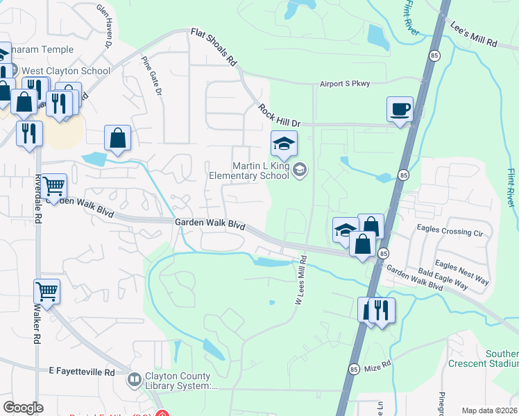 map of restaurants, bars, coffee shops, grocery stores, and more near 763 Boston Common in Atlanta